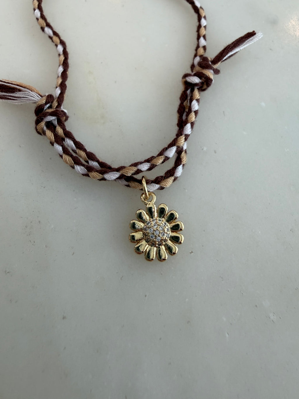 Sunflower Yarn Bracelet