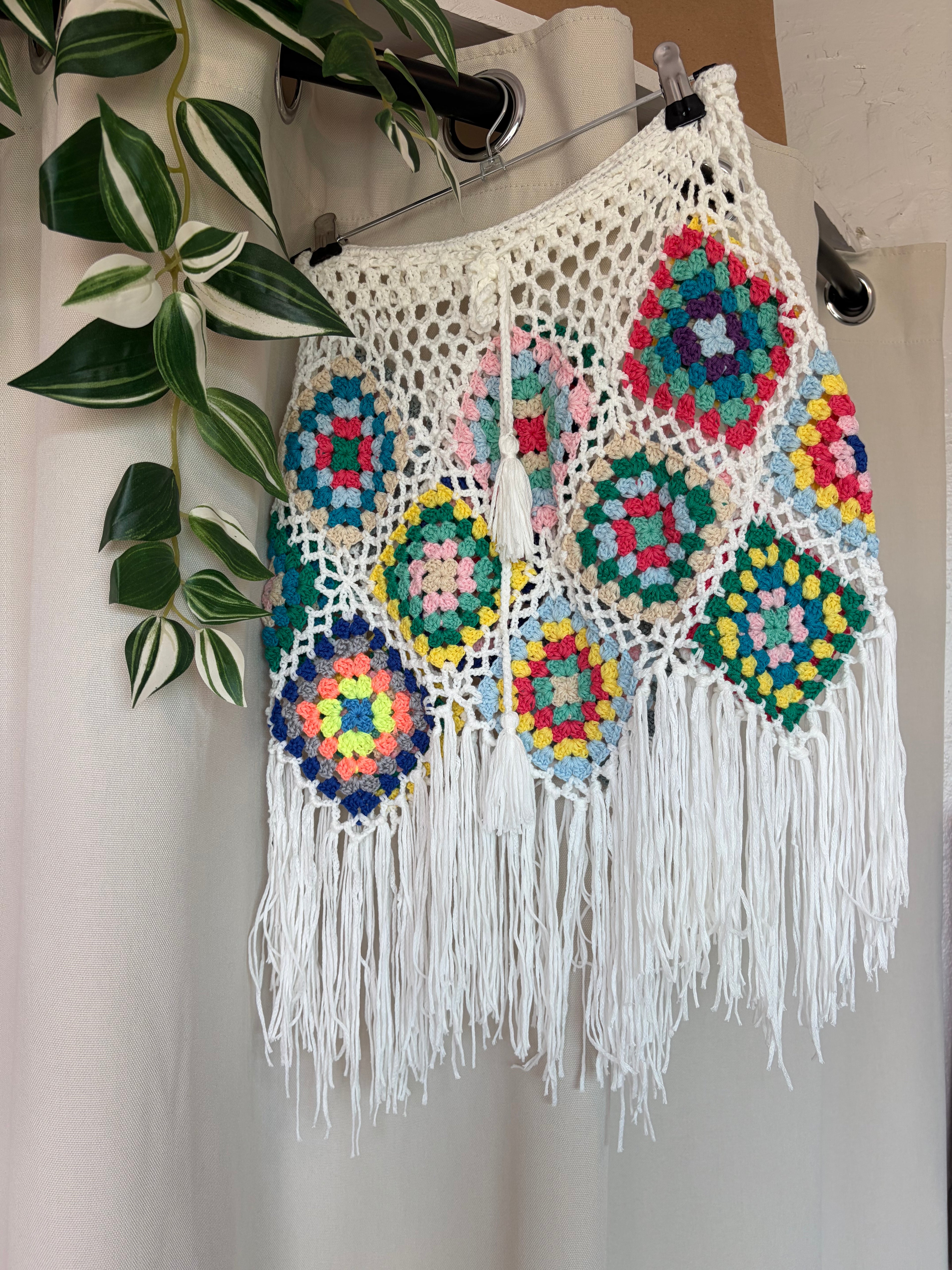 Brisa Boho Skirt-White