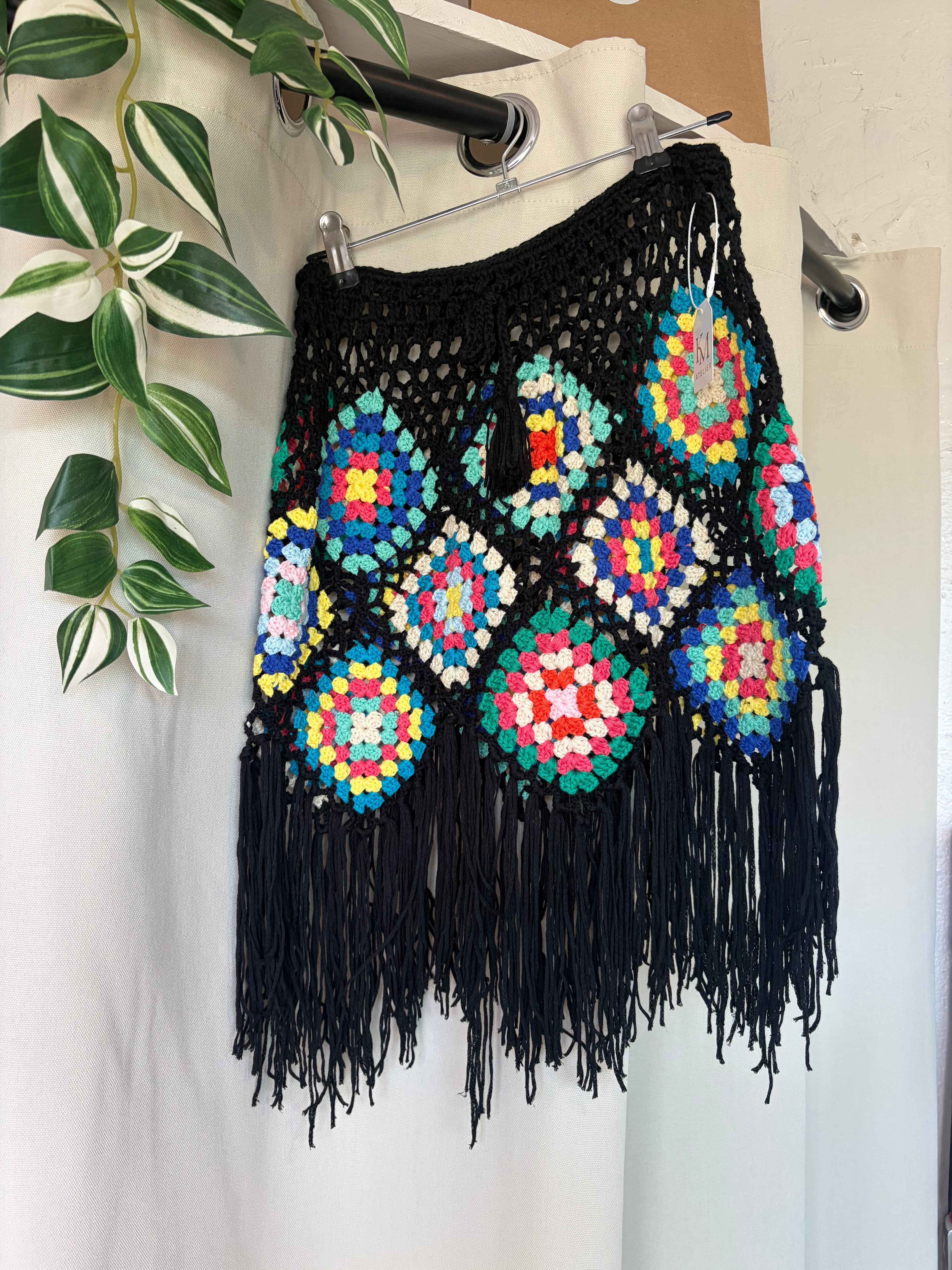 Brisa Boho Skirt-Black