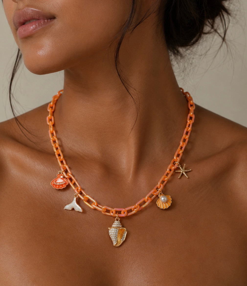 Océano Naranja Necklace
