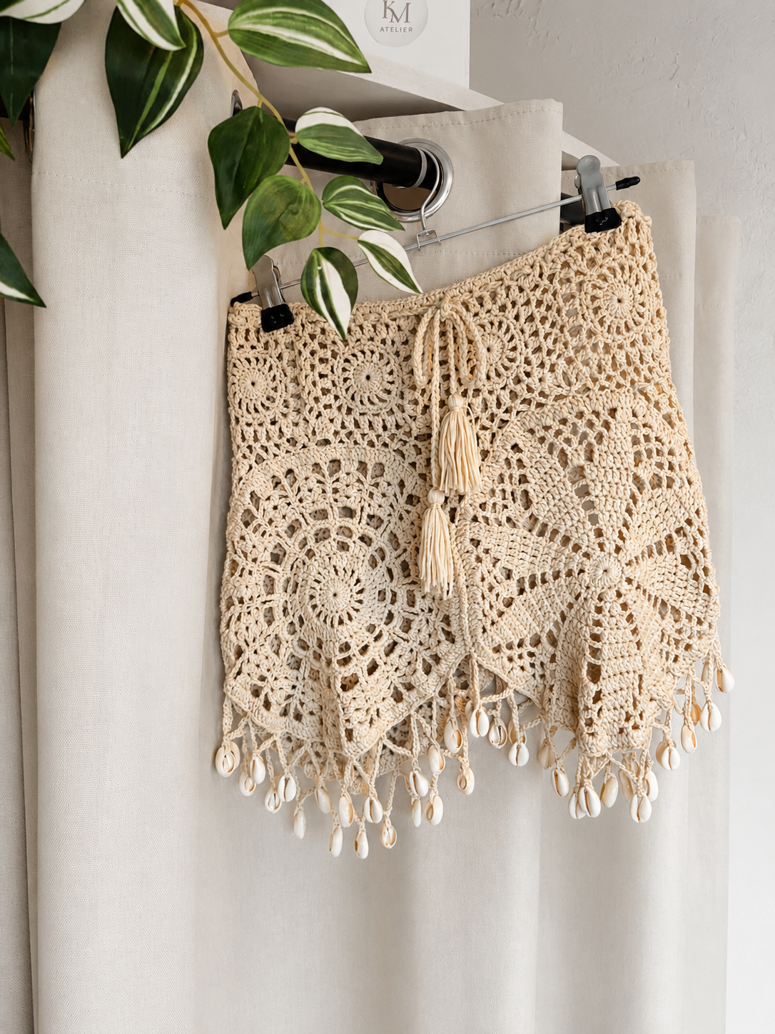 Lima Crochet Skirt-Beige
